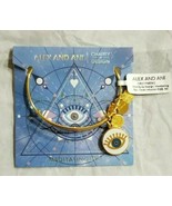 Alex and Ani Meditating Eye Yellow Gold Expandable Charm Bangle card and... - $24.50