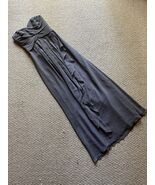 David’s Bridal Grey Strapless Dress With Cascade Ruffle Skirt Size 2 MSR... - $900.32 MXN