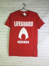 DC Comics Aquaman Lifeguard Short Sleeve Logo Tee T-Shirt Red Mens Size S - £10.68 GBP