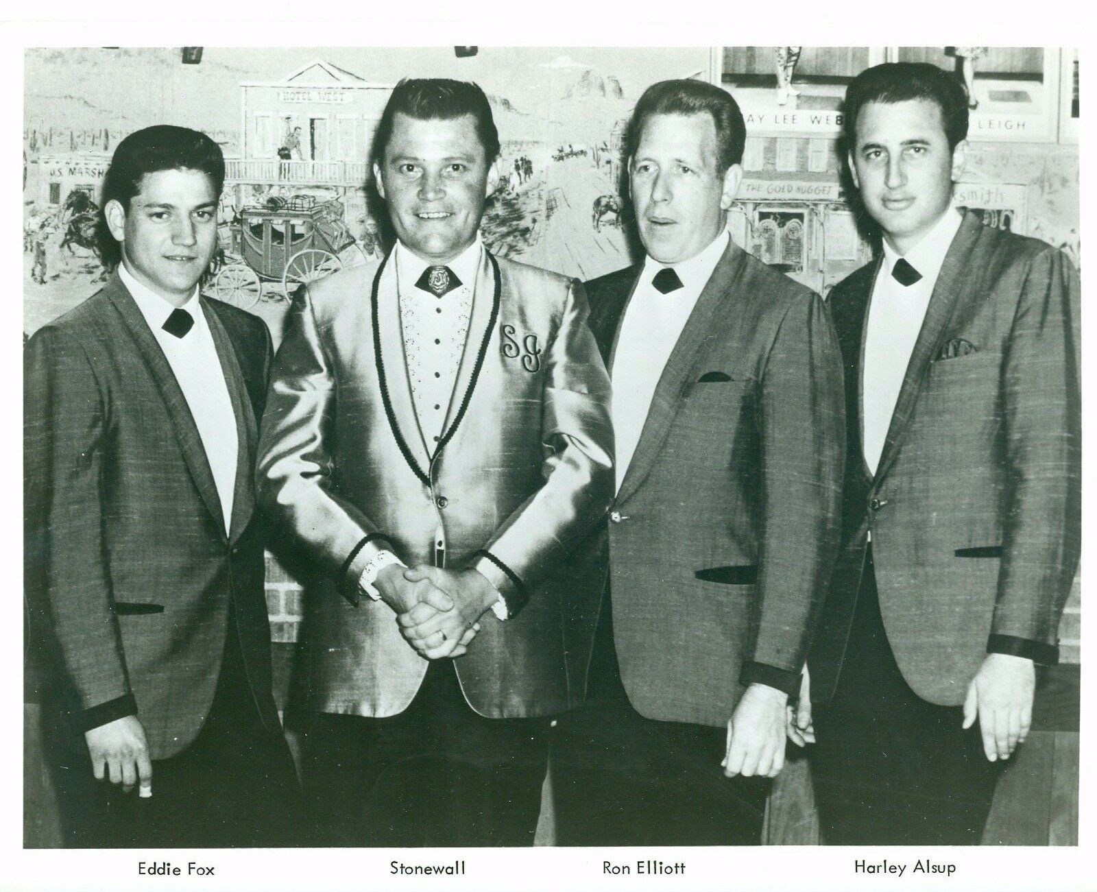 Photo ~ Stonewall Jackson, Eddie Fox, Ron Elliott, Harley Alsup ~ 8 x 10 ~  - $3.12