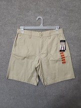 Eddie Bauer Relaxed Fit Chino Shorts Mens 32 Beige Flat Front 100% Cotto... - $26.60