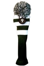 Tour #9 Fairway Metal Wood Green &amp; White Golf Headcover Knit Pom Head Cover - £828.52 GBP