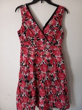 Robbie Bee Women&#39;s Sleeveless Dress With Liner Size P 10 Zipper back V-neck - £17.35 GBP