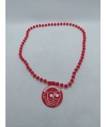 Vintage Coca-Cola 100 Year Centennial Celebration Necklace red beads 1986 - $9.89