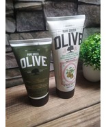 Korres Pure Greek Olive Micro Resurfacing Scrub Face Body 5 &amp; PEAR LOTIO... - £22.80 GBP