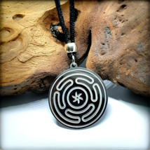Hecate Wheel Pendant Protective Corded Necklace Spiritual Pagan Witch Guidance - £7.05 GBP