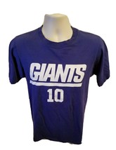 Reebok NFL New York Giants Eli Manning #10 Football Adult Small Blue TShirt - £17.44 GBP