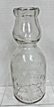 Antique Marin County Milk Co San Rafael 1 QT w Cream Top Bottle Raised L... - $38.12