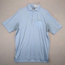 Footjoy Men&#39;s L Polo Shirt Athletic Fit Isleworth Golf Club Blue Green D... - $28.00