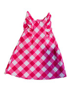 Crown &amp; Ivy Girls Dress Pink Spring/Summer Checkered Ruffle Cap Shirt Sl... - £8.25 GBP