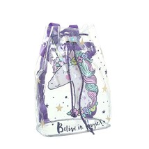 Summer PVC  Backpa for Children  Transparent Drawstring s Bag Girls Beach Swimmi - £109.15 GBP