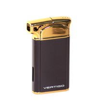 Vertigo Crosby Pipe Flame Lighter BROWN/GOLD -  VERT CROSBY BROWN - $456.16 MXN