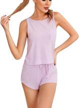 RH Women&#39;s Summer Pajama Set Sleeveless Tank/Shorts Sweatsuit Outfits RH... - £13.36 GBP