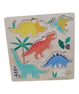Infants 5 Piece Dinosaur Wooden Jigsaw Puzzle educational Kids Toys - $24.71 CAD