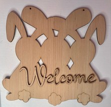 DIY Three Bunnies - Easter Door Hanger - Welcome Blank Wood Door Hanger ... - $13.00