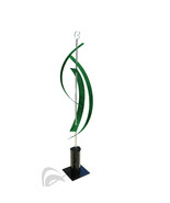 Abstract Metal Wall Art- Contemporary Modern Decor Vela Green Sculpture - £214.14 GBP