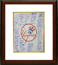 New York Yankees signed 16x20 Photo Custom Framing Top Hat Logo w/ 70 sigs- BAS  - £449.07 GBP