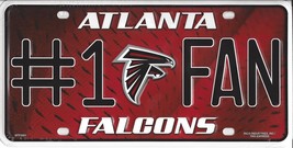 Atlanta Falcons  #1 Fan Metal Sign License Plate Tag Man Cave NFL - £8.17 GBP