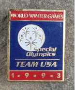 Special Olympics Team USA 1993 World Winter Games Vintage Souvenir Lapel... - £6.82 GBP