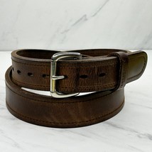 Versa Carry Brown Thick Leather Belt Size 36 Mens Made in USA - $39.59
