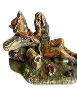 NatureCraft Lazy Life Figurine England No 811 Resting Hobo Hound Dog FLAWS - £22.85 GBP