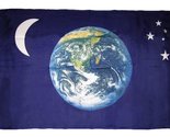 3x5 Earth Moon &amp; Stars Premium Quality Fade Resistant Flag 3x5 Grommets - £7.78 GBP