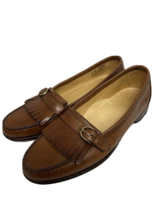 FRYE Vintage Brown Leather Monk Strap Kiltie Loafers Shoes US 12N Slip On USA - £71.21 GBP