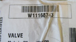 Whirlpool Washing Machine HOT WATER INLET VALVE - OEM Part W11168743 - New! - $34.99