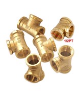 6pcs 1/2 BSPP Female Thread 3 Way Equal Tee Coupling Brass Pipe Fitting ... - $450.02 MXN
