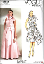 Vogue V1861 Misses 16 to 24 Mischka Special Occasion Dress Sewing Pattern - $25.91