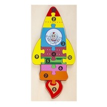 Rocket - Wooden Puzzle for Kids, Montessori Gift, Education Jigsaw - Christmas - £6.37 GBP