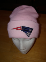 NEW ENGLAND PATRIOTS PINK KNIT CUFFED BEANIE HAT W/LOGO-NWOT-NICE - $8.59