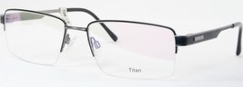 OU 54.550 01 Schwarz/Silber Brille Titan Rahmen 58-17-140mm Deutschland - £50.28 GBP