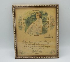 Framed Mother&#39;s Day Poem Original Frame 1920&#39;s - £43.78 GBP