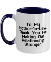 Inspirational Mother-in-law Two Tone 11oz Mug, To My Mother-In-Law, Thank You Fo - £15.38 GBP