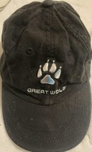 Great Wolf Lodge Waterpark Resort Raised Silver Paw Strapback Hat/Cap-Black - £7.31 GBP