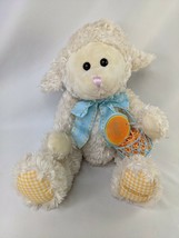 Godiva Lamb Sheep Easter Plush 14 Inch Wire Basket Stuffed Animal Toy - £26.12 GBP