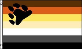 BEAR PAW RAINBOW 3 X 5 FLAG 3x5 decor banner FL653 SIGN gay pride brothe... - £5.24 GBP