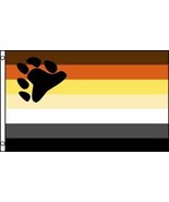 BEAR PAW RAINBOW 3 X 5 FLAG 3x5 decor banner FL653 SIGN gay pride brothe... - $124.91 MXN
