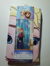 New Disney Frozen Sisters Forever Elsa &amp; Anna 72&quot; X 72&quot; Fabric Shower Cu... - $16.79