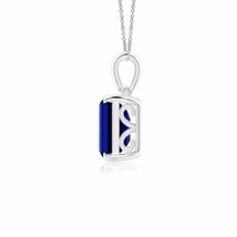 ANGARA Lab-Grown Blue Sapphire Solitaire Pendant in 14K Gold (10x8mm,3.4 Ct) - £1,005.01 GBP