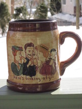 Pennsbury Pottery Pennsylvania Coffee Mug Vintage Ladies Men Bar Dating Scene - £15.09 GBP