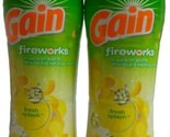 2X Gain 10 Fireworks Fresh Splash In Wash Scent Booster 10 Oz. Each  - £23.55 GBP