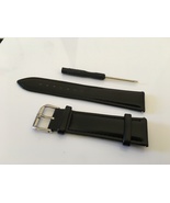 Genuine Leather Black For Galaxy Watch Huawei Watch Strap 22mm  - £23.83 GBP