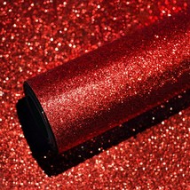 Veelike Red Glitter Wallpaper 15.7&quot;X118&quot; Red Glitter Contact Paper For Cabinets - $44.94