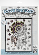Design Works/Zenbroidery Stamped Embroidery Kit 14&quot;X18&quot;-Trendy Dream Catcher - £12.58 GBP