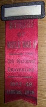 1947 MOTHERS OF WWII VETS 5TH CONVENTION BADGE RIBBON US ARMY GI SON SER... - $24.74