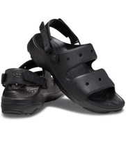 Crocs Unisex-Adult Classic All Terrain Sandals, Black-Sz 12 Women/10 Men - £36.96 GBP