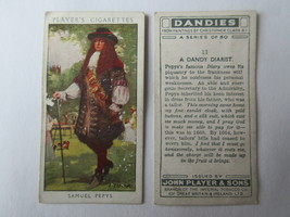 Samuel Pepys Used Dandies John Player &amp; Sons Collector Cigarette Card - £7.46 GBP