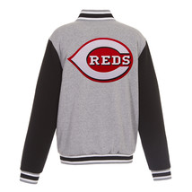 MLB Cincinnati Reds  Reversible Full Snap Fleece Jacket  JHD  Embroidered  Logos - £106.18 GBP